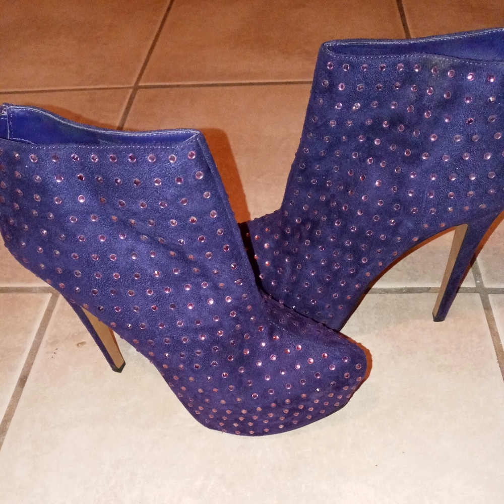 Purple Studded Booties